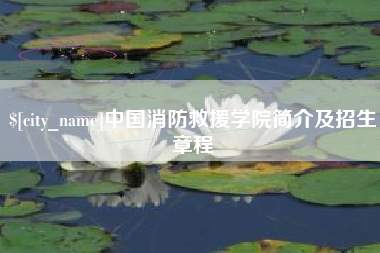 平顶山中国消防救援学院简介及招生章程