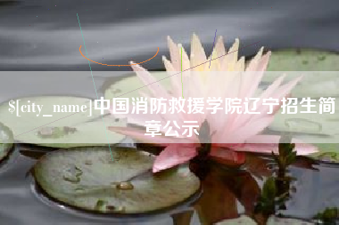 平顶山中国消防救援学院辽宁招生简章公示