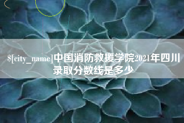 平顶山中国消防救援学院2021年四川录取分数线是多少