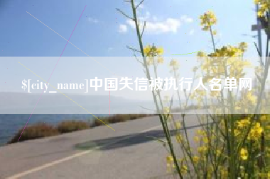 平顶山中国失信被执行人名单网