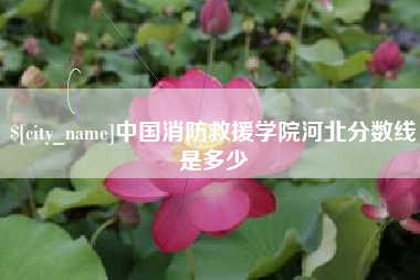 平顶山中国消防救援学院河北分数线是多少