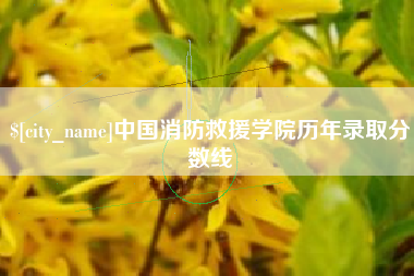 平顶山中国消防救援学院历年录取分数线