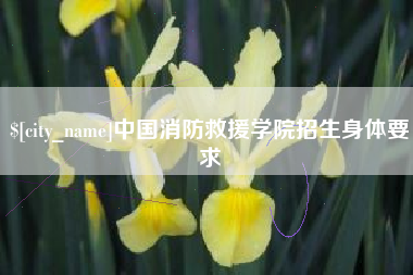 平顶山中国消防救援学院招生身体要求