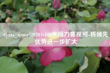 平顶山20204x100米接力赛视频-将领先优势进一步扩大