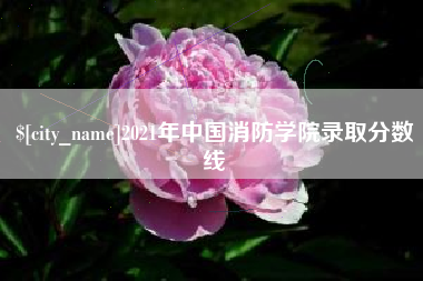 平顶山2021年中国消防学院录取分数线