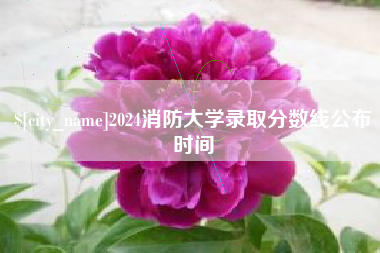 平顶山2024消防大学录取分数线公布时间