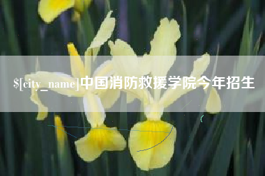 平顶山中国消防救援学院今年招生