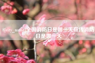 平顶山全国消防日是哪一天宣传消防日是哪一天