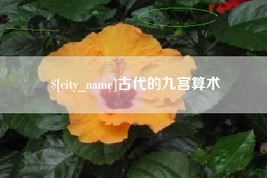 平顶山古代的九宫算术