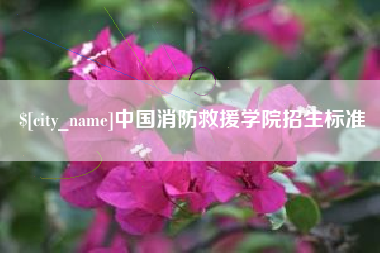 平顶山中国消防救援学院招生标准