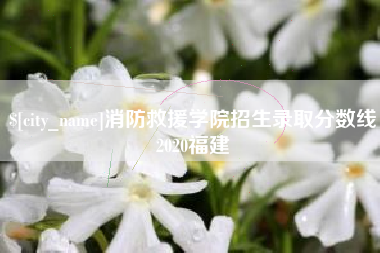 平顶山消防救援学院招生录取分数线2020福建