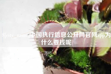 平顶山中国执行信息公开网官网app为什么要钱呢